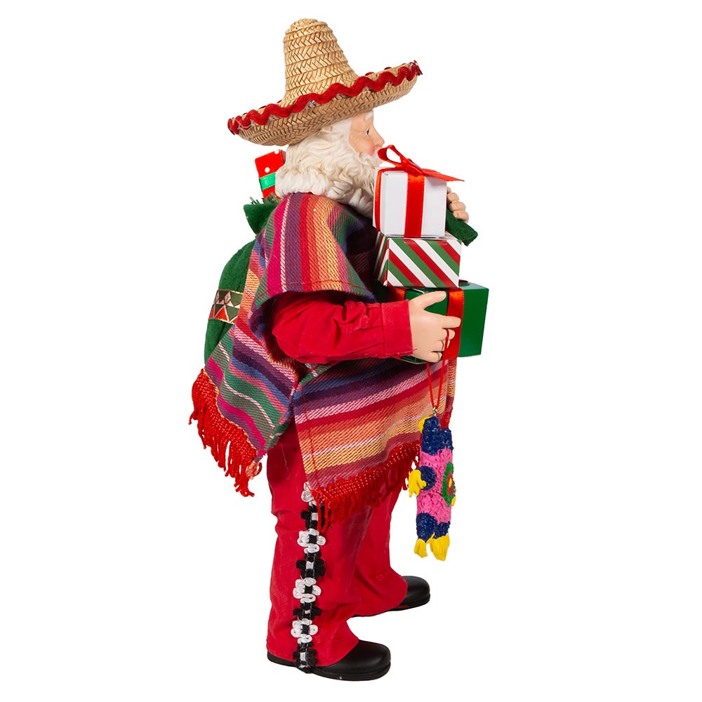Kurt Adler 11-Inch Fabriché Musical Mexican Santa